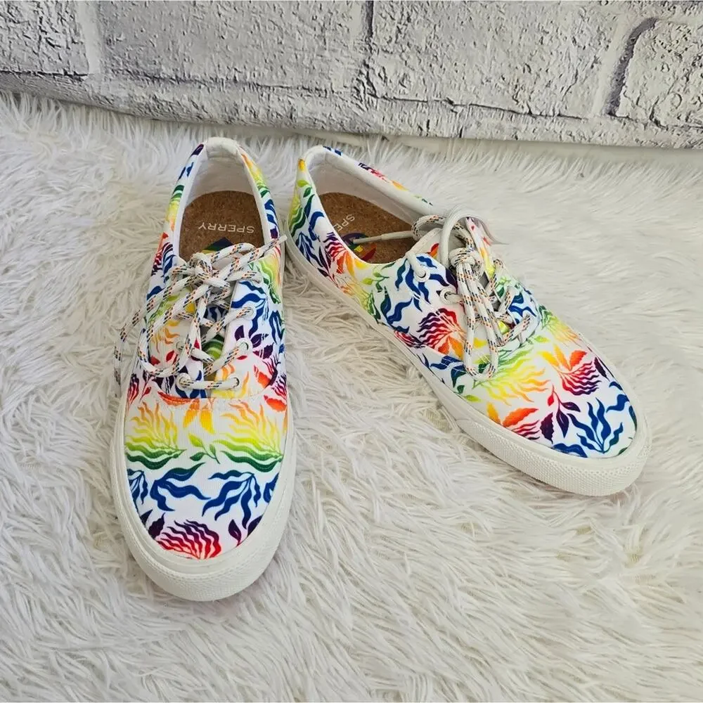 Sperry Rainbow Striper II CVO Pride Shoes NWOT Men's 10